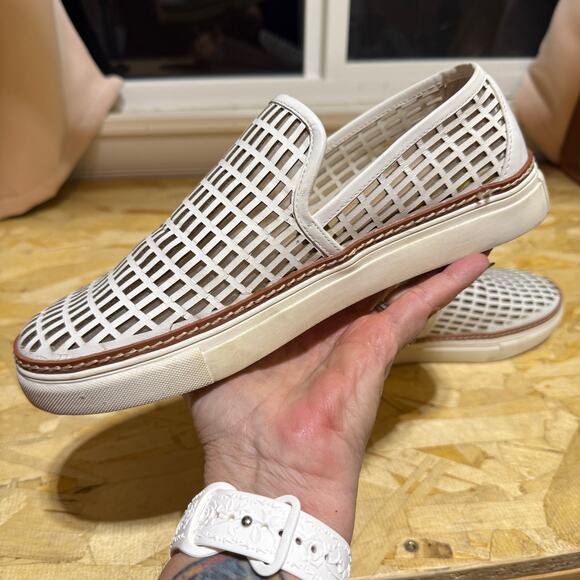 Antonio Melani Slip On Leather Cut Out Slip On Loafers Size 9 - Picture 3 of 9